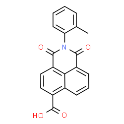 ChemSpider 2D Image | 2-(2-Methylphenyl)-1,3-dioxo-2,3-dihydro-1H-benzo[de]isoquinoline-6-carboxylic acid | C20H13NO4
