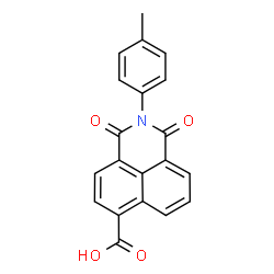 ChemSpider 2D Image | 2-(4-Methylphenyl)-1,3-dioxo-2,3-dihydro-1H-benzo[de]isoquinoline-6-carboxylic acid | C20H13NO4