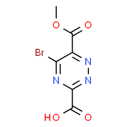 ChemSpider 2D Image | 5-Bromo-6-(methoxycarbonyl)-1,2,4-triazine-3-carboxylic acid | C6H4BrN3O4