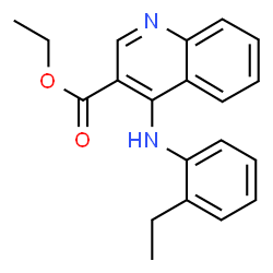 ChemSpider 2D Image | Ethyl 4-[(2-ethylphenyl)amino]-3-quinolinecarboxylate | C20H20N2O2