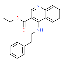 ChemSpider 2D Image | Ethyl 4-[(2-phenylethyl)amino]-3-quinolinecarboxylate | C20H20N2O2