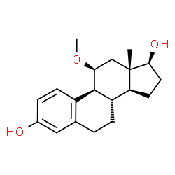 ChemSpider 2D Image | (11beta,17beta)-11-methoxyestra-1(10),2,4-triene-3,17-diol | C19H26O3