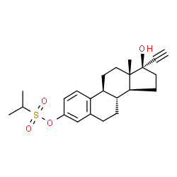 ChemSpider 2D Image | Ethinylestradiol sulfonate | C23H30O4S
