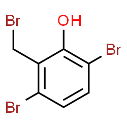 ChemSpider 2D Image | 3,6-Dibromo-2-(bromomethyl)phenol | C7H5Br3O