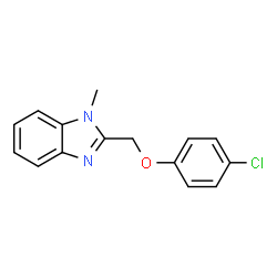 ChemSpider 2D Image | 2-(4-Chloro-phenoxymethyl)-1-methyl-1H-benzoimidazole | C15H13ClN2O