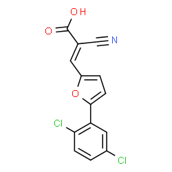 ChemSpider 2D Image | (2E)-2-Cyano-3-[5-(2,5-dichlorophenyl)-2-furyl]acrylic acid | C14H7Cl2NO3