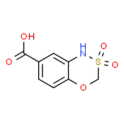 ChemSpider 2D Image | 1H-4,2,1-Benzoxathiazine-7-carboxylic acid 2,2-dioxide | C8H7NO5S