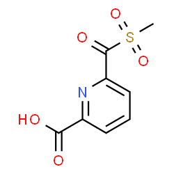 ChemSpider 2D Image | 6-[(Methylsulfonyl)carbonyl]-2-pyridinecarboxylic acid | C8H7NO5S
