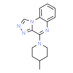 ChemSpider 2D Image | 4-(4-Methyl-1-piperidinyl)[1,2,4]triazolo[4,3-a]quinoxaline | C15H17N5