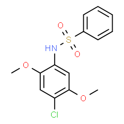 ChemSpider 2D Image | N-(4-Chloro-2,5-dimethoxyphenyl)benzenesulfonamide | C14H14ClNO4S