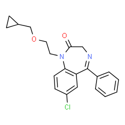 ChemSpider 2D Image | iclazepam | C21H21ClN2O2