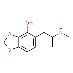 ChemSpider 2D Image | 5-[2-(Methylamino)propyl]-1,3-benzodioxol-4-ol | C11H15NO3
