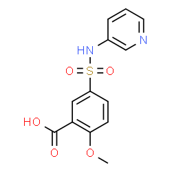ChemSpider 2D Image | 2-Methoxy-5-(3-pyridinylsulfamoyl)benzoic acid | C13H12N2O5S