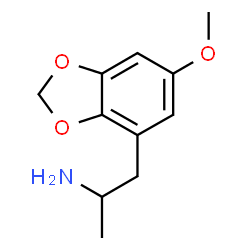ChemSpider 2D Image | 1-(6-Methoxy-1,3-benzodioxol-4-yl)-2-propanamine | C11H15NO3