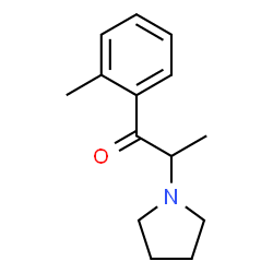 ChemSpider 2D Image | 1-(2-Methylphenyl)-2-(1-pyrrolidinyl)-1-propanone | C14H19NO
