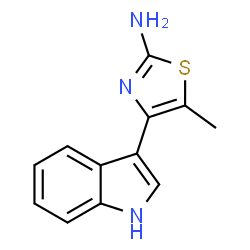 ChemSpider 2D Image | 4-(1H-Indol-3-yl)-5-methylthiazol-2-amine | C12H11N3S