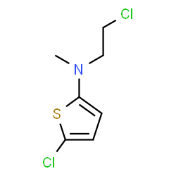 ChemSpider 2D Image | 5-Chloro-N-(2-chloroethyl)-N-methyl-2-thiophenamine | C7H9Cl2NS