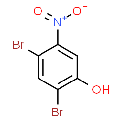 ChemSpider 2D Image | 2,4-Dibromo-5-nitrophenol | C6H3Br2NO3