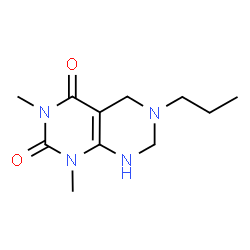 ChemSpider 2D Image | 1,3-Dimethyl-6-propyl-5,6,7,8-tetrahydro-1H-pyrimido[4,5-d]pyrimidine-2,4-dione | C11H18N4O2