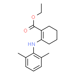 ChemSpider 2D Image | Ethyl 2-[(2,6-dimethylphenyl)amino]-1-cyclohexene-1-carboxylate | C17H23NO2