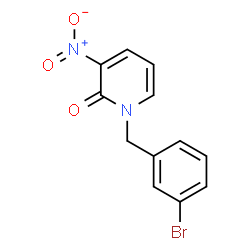 ChemSpider 2D Image | 1-(3-Bromobenzyl)-3-nitro-2(1H)-pyridinone | C12H9BrN2O3