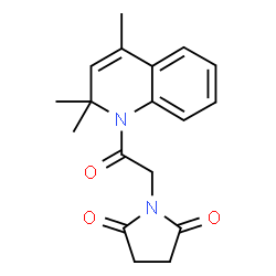ChemSpider 2D Image | 1-[2-oxo-2-(2,2,4-trimethylquinolin-1-yl)ethyl]pyrrolidine-2,5-dione | C18H20N2O3