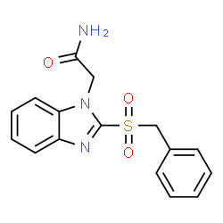 ChemSpider 2D Image | 2-[2-(Benzylsulfonyl)-1H-benzimidazol-1-yl]acetamide | C16H15N3O3S