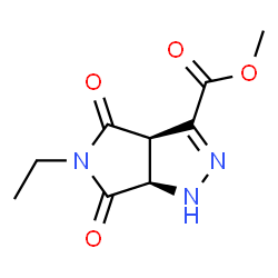 ChemSpider 2D Image | Methyl (3aR,6aR)-5-ethyl-4,6-dioxo-1,3a,4,5,6,6a-hexahydropyrrolo[3,4-c]pyrazole-3-carboxylate | C9H11N3O4