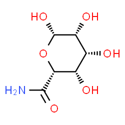 ChemSpider 2D Image | (2R,3S,4R,5R,6S)-3,4,5,6-Tetrahydroxytetrahydro-2H-pyran-2-carboxamide (non-preferred name) | C6H11NO6