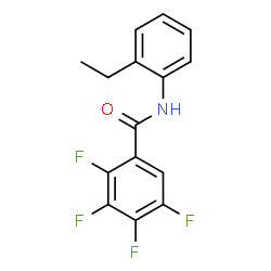 ChemSpider 2D Image | N-(2-Ethylphenyl)-2,3,4,5-tetrafluorobenzamide | C15H11F4NO