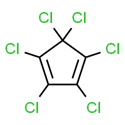 ChemSpider 2D Image | Hexachlorocyclopentadiene | C5Cl6