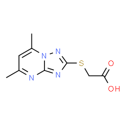 ChemSpider 2D Image | [(5,7-Dimethyl[1,2,4]triazolo[1,5-a]pyrimidin-2-yl)sulfanyl]acetic acid | C9H10N4O2S