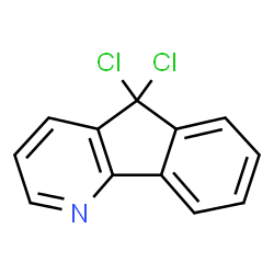 ChemSpider 2D Image | 5,5-Dichloro-5H-indeno[1,2-b]pyridine | C12H7Cl2N