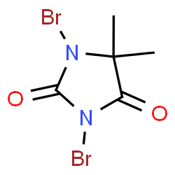 ChemSpider 2D Image | 1,3-Dibromo-5,5-dimethylhydantoin | C5H6Br2N2O2