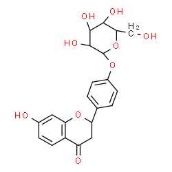 ChemSpider 2D Image | 4-[(2S)-7-Hydroxy-4-oxo-3,4-dihydro-2H-chromen-2-yl]phenyl alpha-L-gulopyranoside | C21H22O9