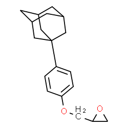 ChemSpider 2D Image | (2R)-2-({4-[(3s,5s,7s)-Adamantan-1-yl]phenoxy}methyl)oxirane | C19H24O2