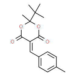 ChemSpider 2D Image | [1,3]Dioxane-4,6-dione, 2-tert-butyl-2-methyl-5-(4-methylbenzylidene)- | C17H20O4