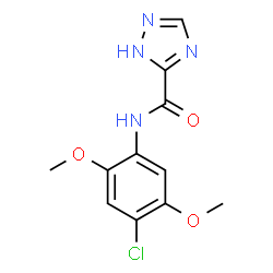 ChemSpider 2D Image | N-(4-Chloro-2,5-dimethoxyphenyl)-1H-1,2,4-triazole-5-carboxamide | C11H11ClN4O3