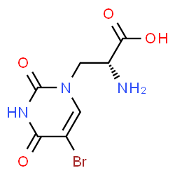 ChemSpider 2D Image | 3-(5-Bromo-2,4-dioxo-3,4-dihydro-1(2H)-pyrimidinyl)-D-alanine | C7H8BrN3O4