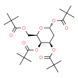 ChemSpider 2D Image | 2-Deoxy-1,3,4,6-tetrakis-O-(2,2-dimethylpropanoyl)-alpha-D-lyxo-hexopyranose | C26H44O9