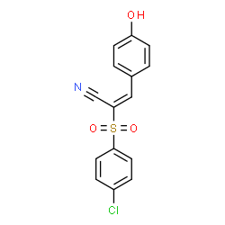 ChemSpider 2D Image | (2E)-2-[(4-Chlorophenyl)sulfonyl]-3-(4-hydroxyphenyl)acrylonitrile | C15H10ClNO3S