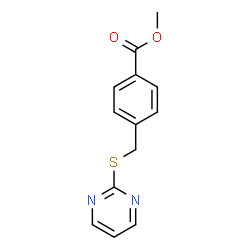 ChemSpider 2D Image | methyl 4-[(pyrimidin-2-ylthio)methyl]benzoate | C13H12N2O2S