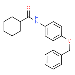 ChemSpider 2D Image | N-[4-(Benzyloxy)phenyl]cyclohexanecarboxamide | C20H23NO2