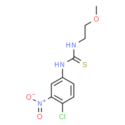 ChemSpider 2D Image | 1-(4-Chloro-3-nitrophenyl)-3-(2-methoxyethyl)thiourea | C10H12ClN3O3S