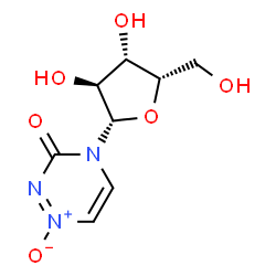 ChemSpider 2D Image | 4-(beta-L-Xylofuranosyl)-1,2,4-triazin-3(4H)-one 1-oxide | C8H11N3O6
