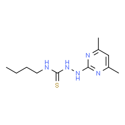 ChemSpider 2D Image | N-Butyl-2-(4,6-dimethyl-2-pyrimidinyl)hydrazinecarbothioamide | C11H19N5S