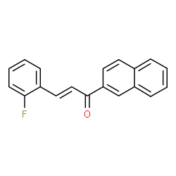 ChemSpider 2D Image | (2E)-3-(2-Fluorophenyl)-1-(2-naphthyl)-2-propen-1-one | C19H13FO