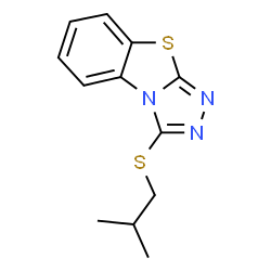 ChemSpider 2D Image | 3-Isobutylsulfanyl-benzo[4,5]thiazolo[2,3-c][1,2,4]triazole | C12H13N3S2