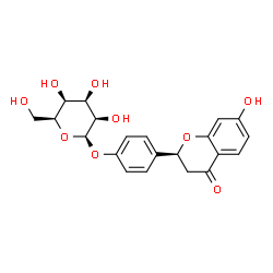 ChemSpider 2D Image | 4-[(2S)-7-Hydroxy-4-oxo-3,4-dihydro-2H-chromen-2-yl]phenyl beta-L-talopyranoside | C21H22O9