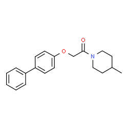 ChemSpider 2D Image | 2-(4-Biphenylyloxy)-1-(4-methyl-1-piperidinyl)ethanone | C20H23NO2